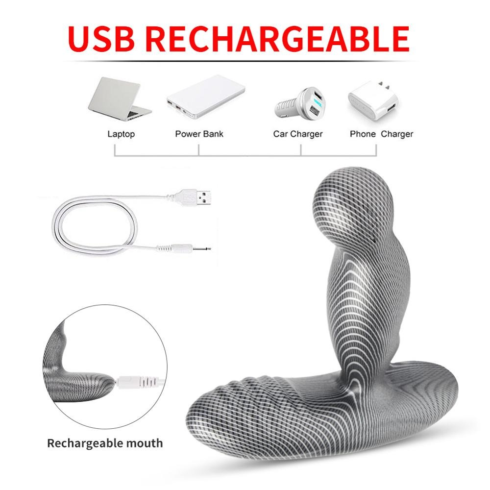 Male Rotating Vibrating Prostate Massager / Heating Butt Plug with Remote Control - EVE's SECRETS