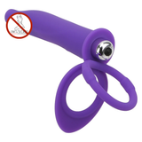 Male Strap-On Dildo with Bullet Vibrator / Double Penetration Dildo for Adult - EVE's SECRETS