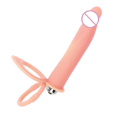Male Strap-On Dildo with Bullet Vibrator / Double Penetration Dildo for Adult - EVE's SECRETS
