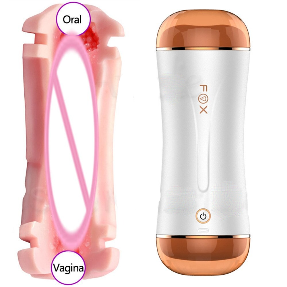 Male Vagina Anal Double Channel Masturbator / Men Masturbation Cup Realistic Pussy - EVE's SECRETS