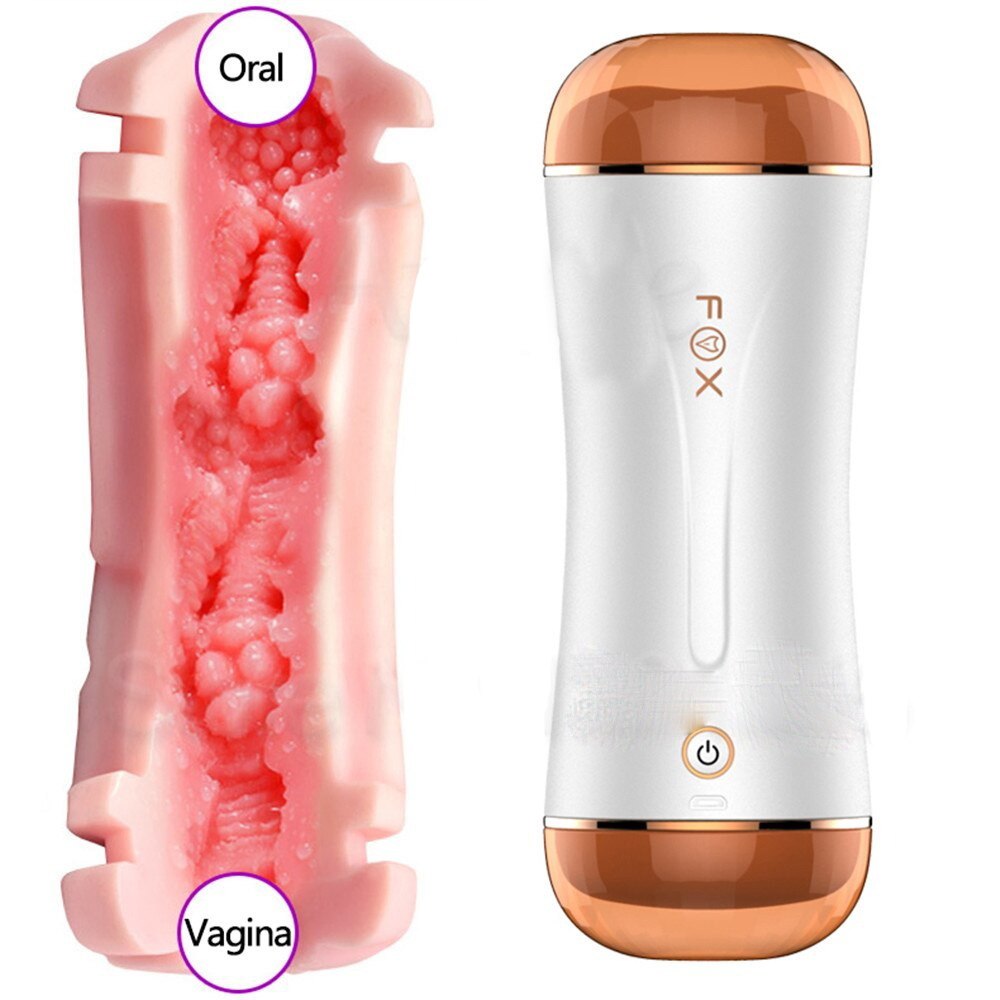 Male Vagina Anal Double Channel Masturbator / Men Masturbation Cup Realistic Pussy - EVE's SECRETS