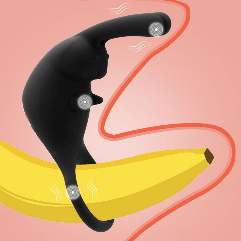 Male 10-Speed Vibrating Rabbit Cock Ring with Clit Stimulation Option / Sex Toys for Couples - EVE's SECRETS