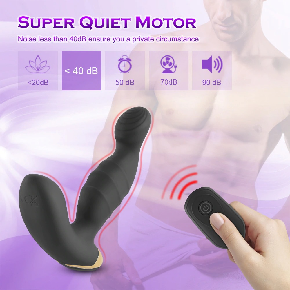 Male Vibrator Prostate Massager / Silicone Anal Plug with Ring / Men Sex Toy Prostate Stimulator - EVE's SECRETS