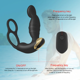 Male Vibrator Prostate Massager / Silicone Anal Plug with Ring / Men Sex Toy Prostate Stimulator - EVE's SECRETS