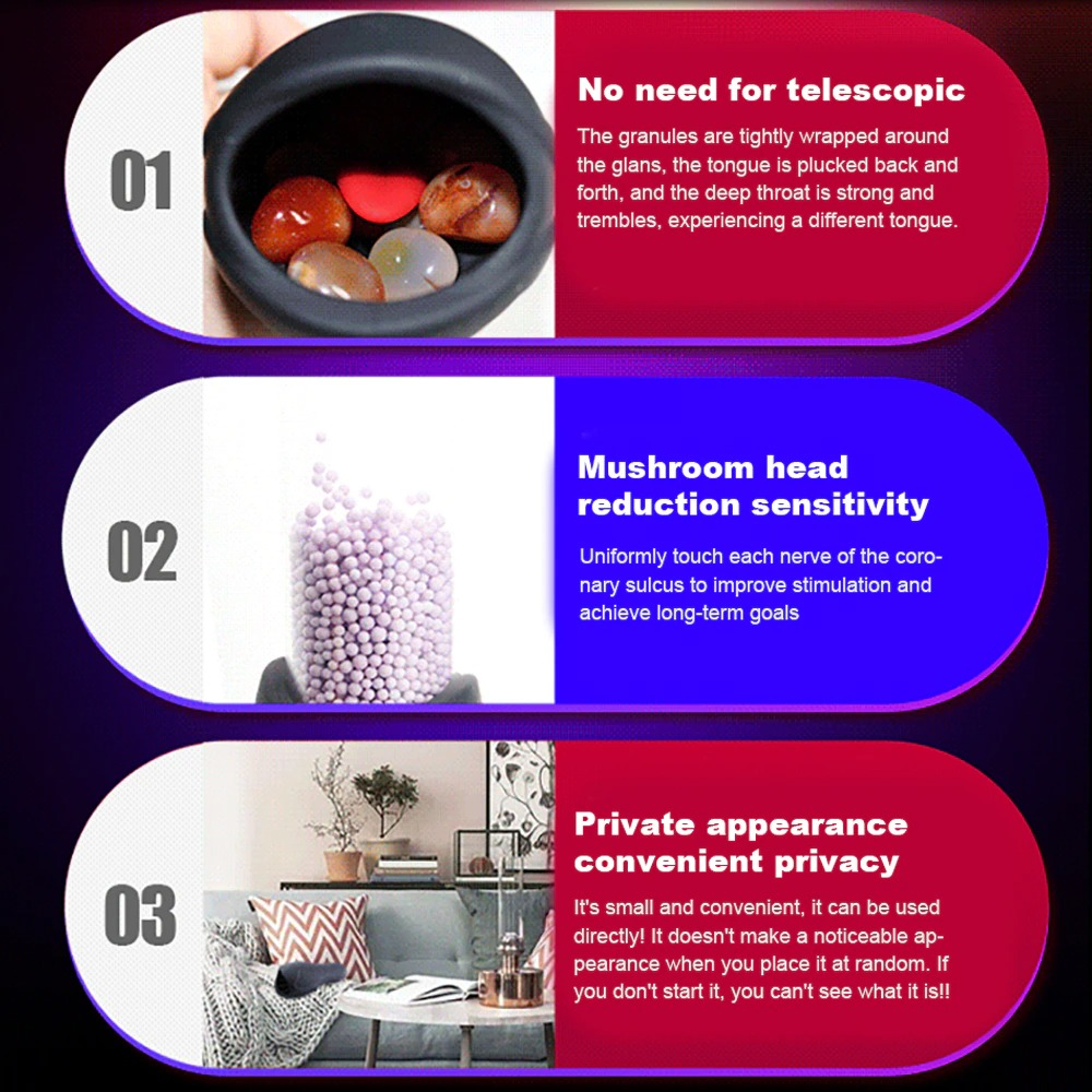 Male Vibrator with 6 Modes Tongue Licking / Adult Sex Toy Penis Head Stimulator - EVE's SECRETS