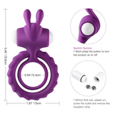 Male Vibrator with Rabbit Ears / Vibrating Sex Toy for Enhance Erection for Men - EVE's SECRETS