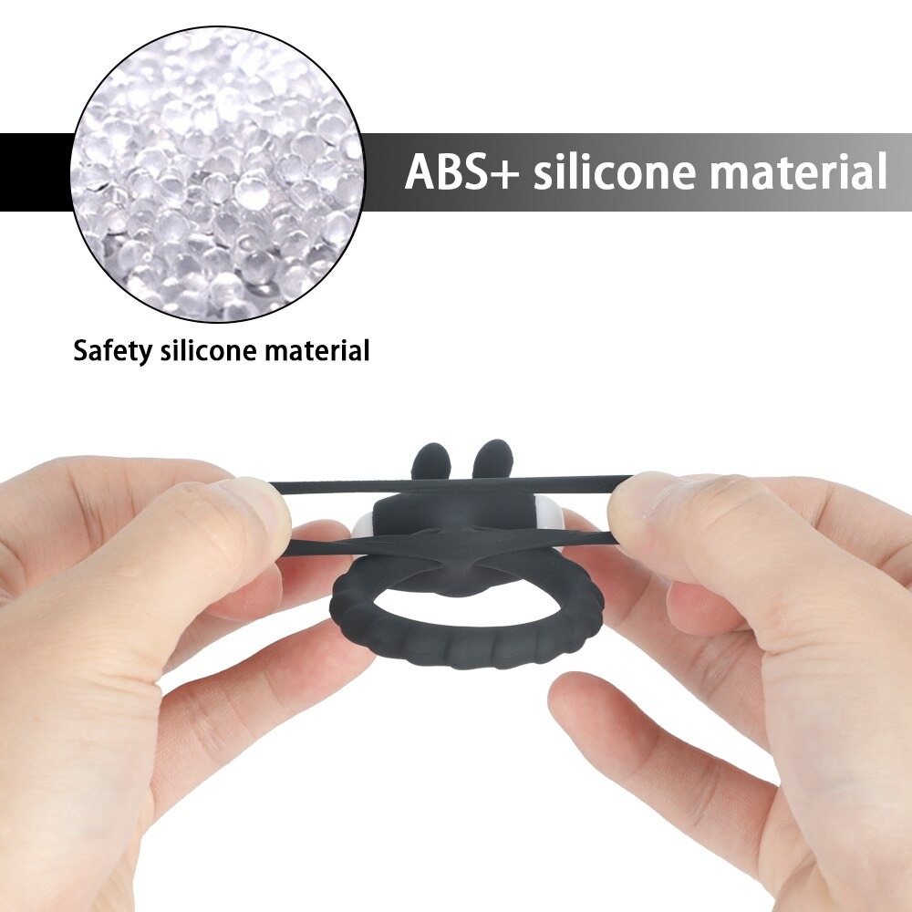 Male Vibrator with Rabbit Ears / Vibrating Sex Toy for Enhance Erection for Men - EVE's SECRETS