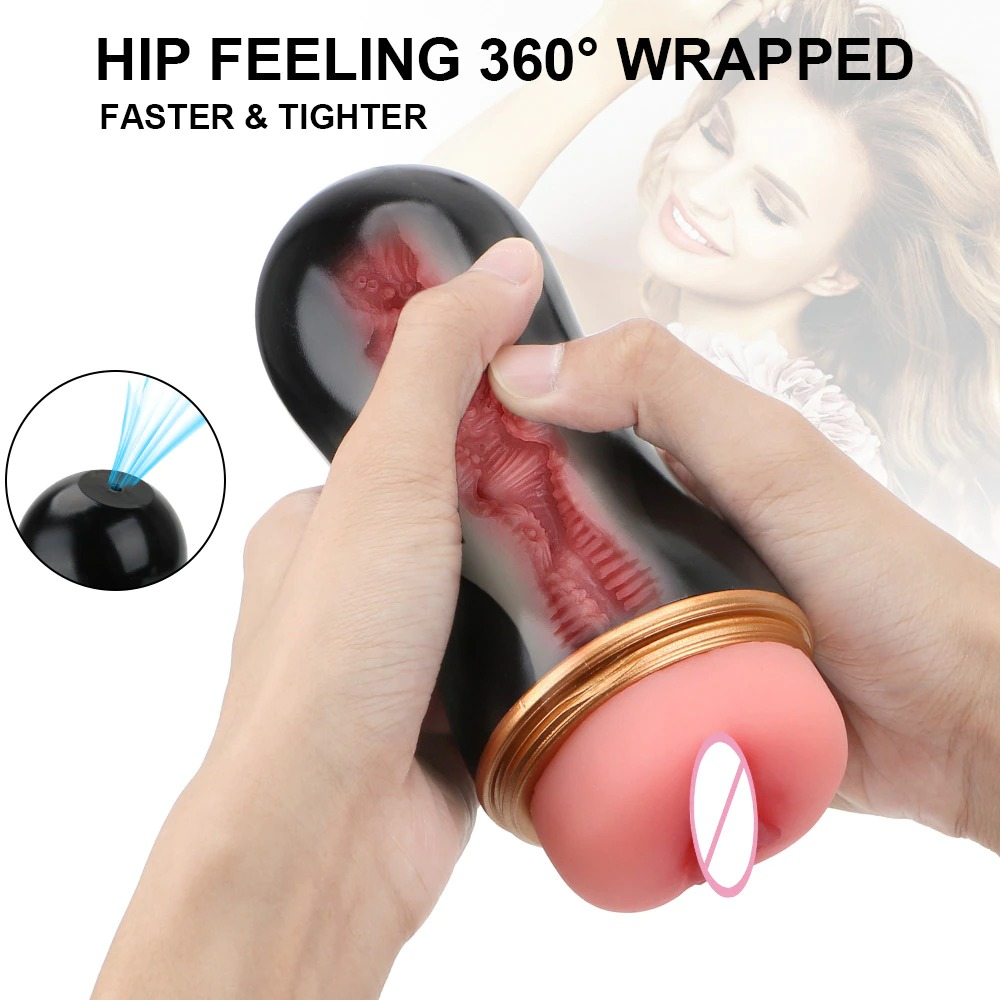 Masturbation Cup in form Vagina Real for Men / Penis Pump Glans Sucking / Male Sex Toys - EVE's SECRETS
