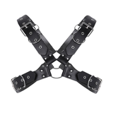 Men Body Chest Harness Bondage / Faux Leather Shoulder Half Harness for Men - EVE's SECRETS