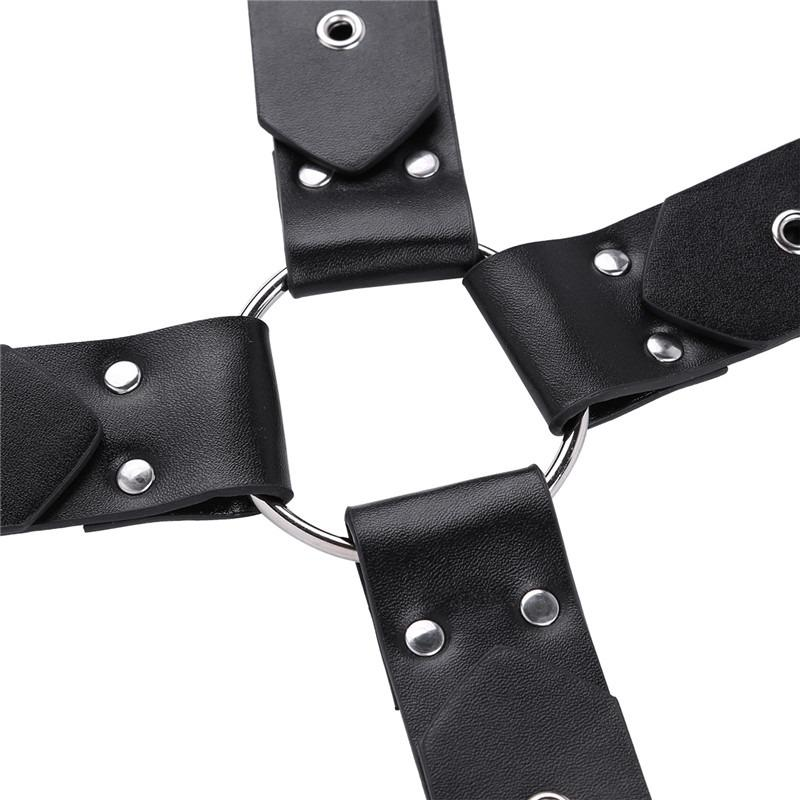 Men Body Chest Harness Bondage / Faux Leather Shoulder Half Harness for Men - EVE's SECRETS