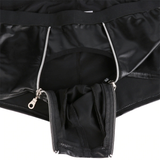 Men Lingerie Faux Leather Panties with Zippers / Open Pouch Boxer Shorts for Men - EVE's SECRETS