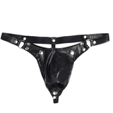 Men's G-string with Detachable Pouch / Rivet Panties with Metal Rings / Male Sexy Underwear - EVE's SECRETS