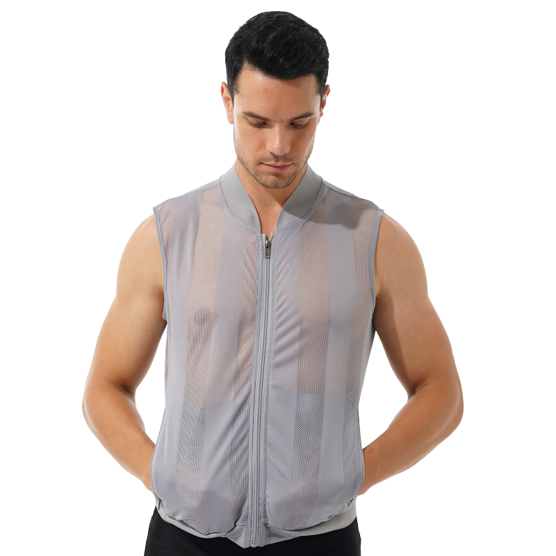 Men's Summer See-Through Sleeveless Jacket / Outdoor Fishing Zipper Waistcoat Costumes - EVE's SECRETS