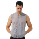 Men's Summer See-Through Sleeveless Jacket / Outdoor Fishing Zipper Waistcoat Costumes - EVE's SECRETS