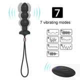 Remote Controlled Beaded Butt Vibrator with Adjustable Cock Loop / Adult Anal Sex Toys - EVE's SECRETS