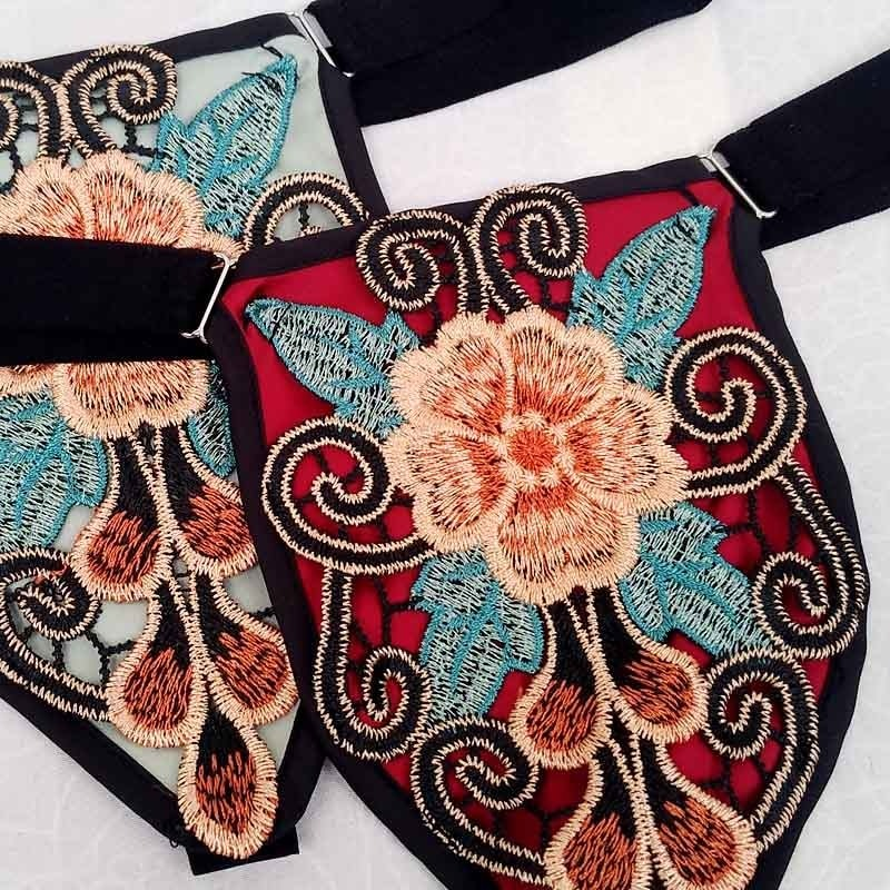 Men's Bikini with Floral Embroidery / Erotic Low Rise Underware / Sexy Male Panties - EVE's SECRETS