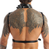Men's Body Harness With Faux Leather / O-rings Halter Neck Buckles Fancy Costume - EVE's SECRETS