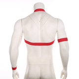 Men's Elastic Body Harness with Metal O-Ring / BDSM Sexy Chest Bondage with Armband and Wristband - EVE's SECRETS