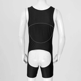 Men's Erotic U Neck Sleeveless Bodysuit / Crotchless Open Butt Leotard Patchwork Bodycon - EVE's SECRETS