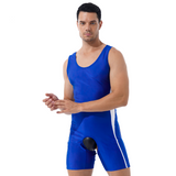 Men's Erotic U Neck Sleeveless Bodysuit / Crotchless Open Butt Leotard Patchwork Bodycon - EVE's SECRETS