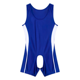 Men's Erotic U Neck Sleeveless Bodysuit / Crotchless Open Butt Leotard Patchwork Bodycon - EVE's SECRETS