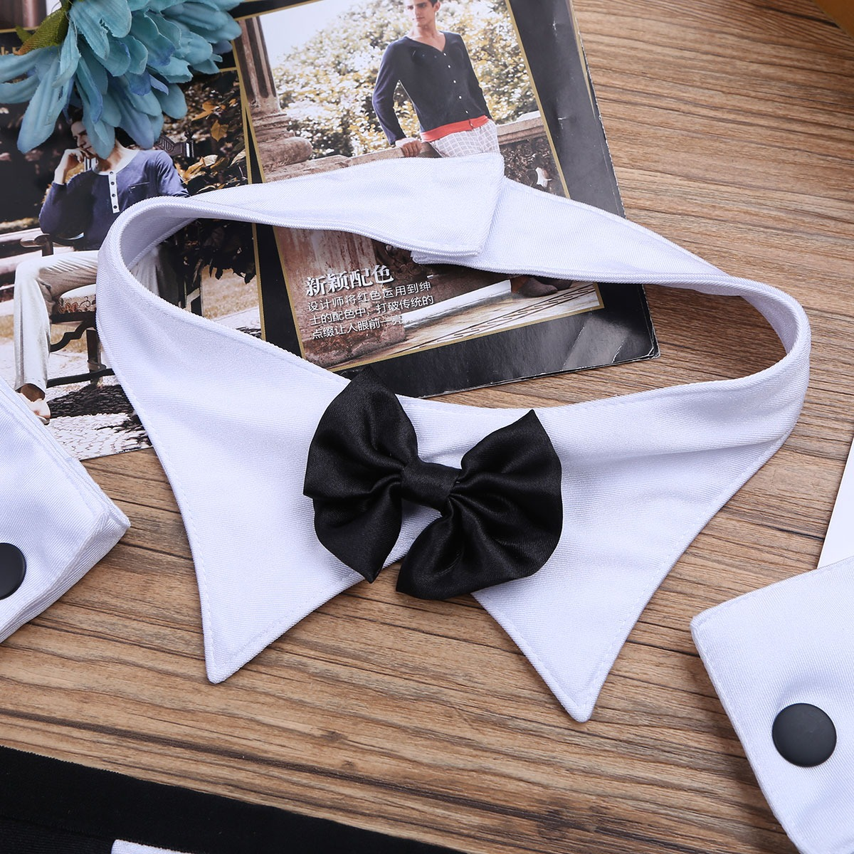 Men's Exotic Lingerie Set / Bowknot Tie Sexy Thong with Bracelets / Male Underwear Costume - EVE's SECRETS