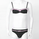 Men's Exotic Lingerie Set / Spaghetti Straps Ruffles Bra Top With Underwear Panties - EVE's SECRETS