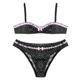 Ensemble de lingerie exotique pour hommes / bretelles spaghetti volants haut de soutien-gorge avec culotte de sous-vêtements