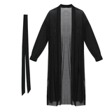 Men's Fashion Open Front Transparent Long Costume / Casual Cloak Top With Long Sleeve Dressing Up - EVE's SECRETS
