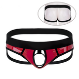 Men's Faux Leather Open Back Bikini / Hollow Out G-string Sexy Underwear With Metal O-Ring - EVE's SECRETS