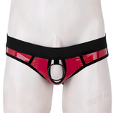 Men's Faux Leather Open Back Bikini / Hollow Out G-string Sexy Underwear With Metal O-Ring - EVE's SECRETS