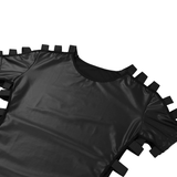 Men's Faux Leather Short Sleeve Round Neck T-Shirt / Fashion Elastic Black Muscle T-shirts - EVE's SECRETS