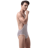 Men's Fitness Wrestling Thin Leotard / Solid Color Sleeveless Skinny Bodysuits / Male Sexy Underwear - EVE's SECRETS