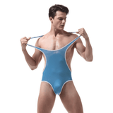 Men's Fitness Wrestling Thin Leotard / Solid Color Sleeveless Skinny Bodysuits / Male Sexy Underwear - EVE's SECRETS