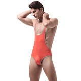 Men's Fitness Wrestling Thin Leotard / Solid Color Sleeveless Skinny Bodysuits / Male Sexy Underwear - EVE's SECRETS