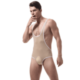 Men's Fitness Wrestling Thin Leotard / Solid Color Sleeveless Skinny Bodysuits / Male Sexy Underwear - EVE's SECRETS