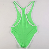Men's Fitness Wrestling Thin Leotard / Solid Color Sleeveless Skinny Bodysuits / Male Sexy Underwear - EVE's SECRETS