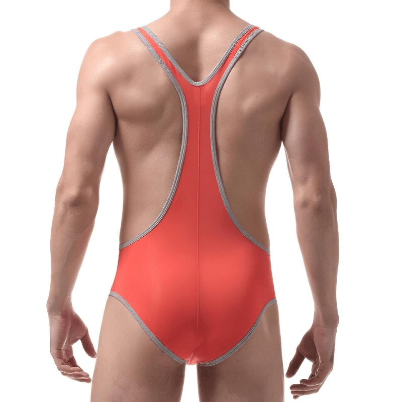 Men's Fitness Wrestling Thin Leotard / Solid Color Sleeveless Skinny Bodysuits / Male Sexy Underwear - EVE's SECRETS