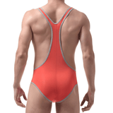 Men's Fitness Wrestling Thin Leotard / Solid Color Sleeveless Skinny Bodysuits / Male Sexy Underwear - EVE's SECRETS