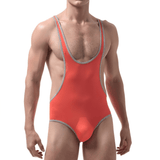 Men's Fitness Wrestling Thin Leotard / Solid Color Sleeveless Skinny Bodysuits / Male Sexy Underwear - EVE's SECRETS