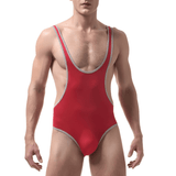 Men's Fitness Wrestling Thin Leotard / Solid Color Sleeveless Skinny Bodysuits / Male Sexy Underwear - EVE's SECRETS