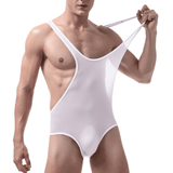 Men's Fitness Wrestling Thin Leotard / Solid Color Sleeveless Skinny Bodysuits / Male Sexy Underwear - EVE's SECRETS