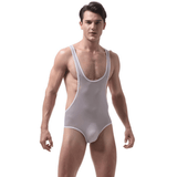 Men's Fitness Wrestling Thin Leotard / Solid Color Sleeveless Skinny Bodysuits / Male Sexy Underwear - EVE's SECRETS