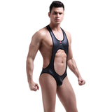 Ausgehöhlter Herren-Body / männlicher erotischer Trikotanzug mit Ring / sexy Unterwäsche für Männer