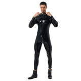 Men's Latex Wet Look Shiny PU Leather Catsuit / Hooded Role Play Skinny Zipper Bodysuit - EVE's SECRETS