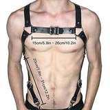Men's Leather Fetish Body Harness / Sexy Suspenders for Pents With Metal Clips - EVE's SECRETS