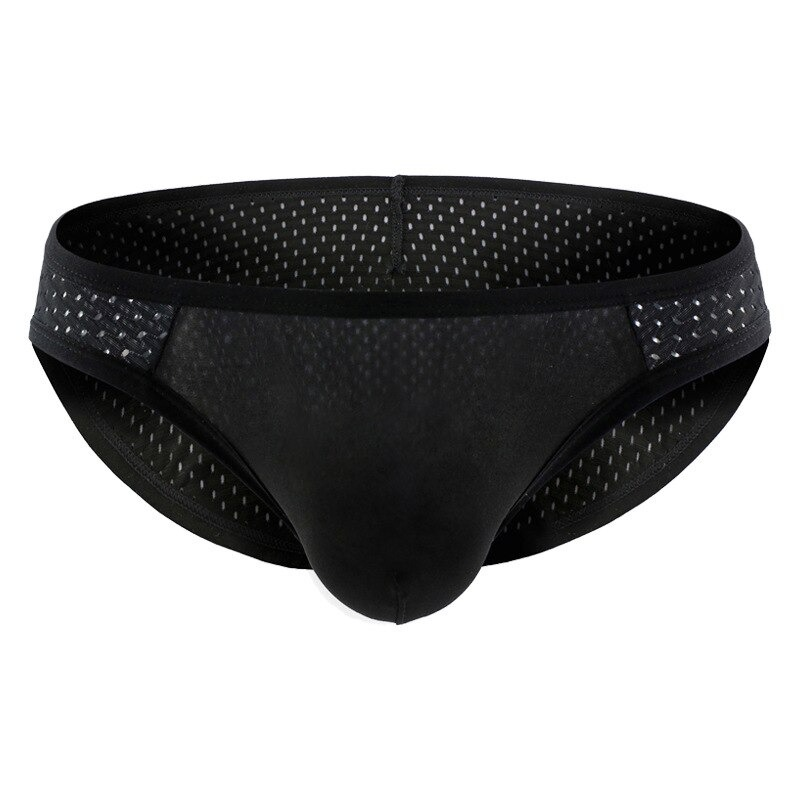 Men's Low Waist Mesh Briefs / Comfortable Silk Sexy Underwear / Breathable Male Panties - EVE's SECRETS