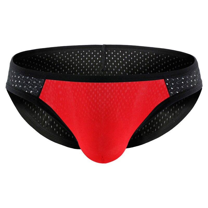Men's Low Waist Mesh Briefs / Comfortable Silk Sexy Underwear / Breathable Male Panties - EVE's SECRETS