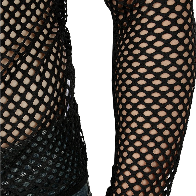 Men's Mesh Long Sleeve O-Neck Summer Top / Sexy Fishnet See Through Clubwear - EVE's SECRETS