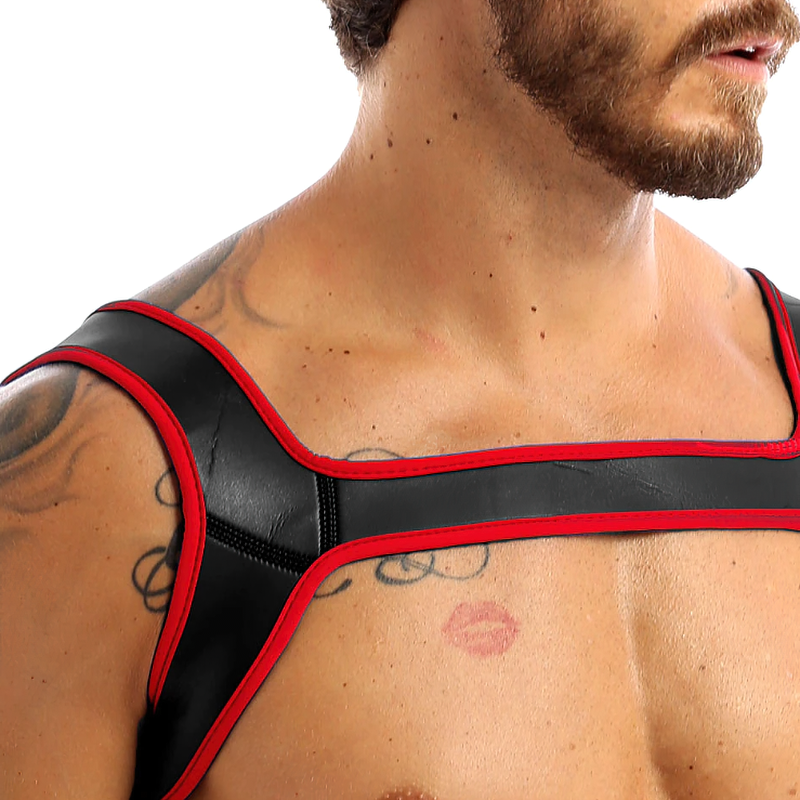 Men's Neoprene Wide Shoulder Straps / Sexy Body Harness For Role Play / Stylish Clubwear - EVE's SECRETS